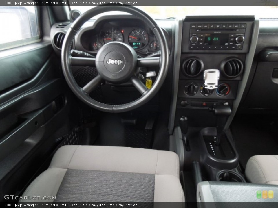 Dark Slate Gray/Med Slate Gray Interior Dashboard for the 2008 Jeep Wrangler Unlimited X 4x4 #73460528