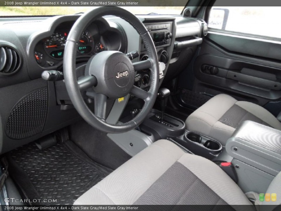 Dark Slate Gray/Med Slate Gray Interior Prime Interior for the 2008 Jeep Wrangler Unlimited X 4x4 #73460740