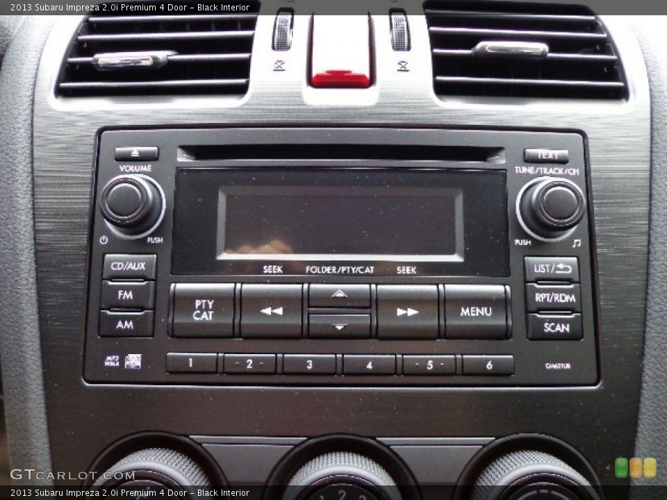 Black Interior Audio System for the 2013 Subaru Impreza 2.0i Premium 4 Door #73463552