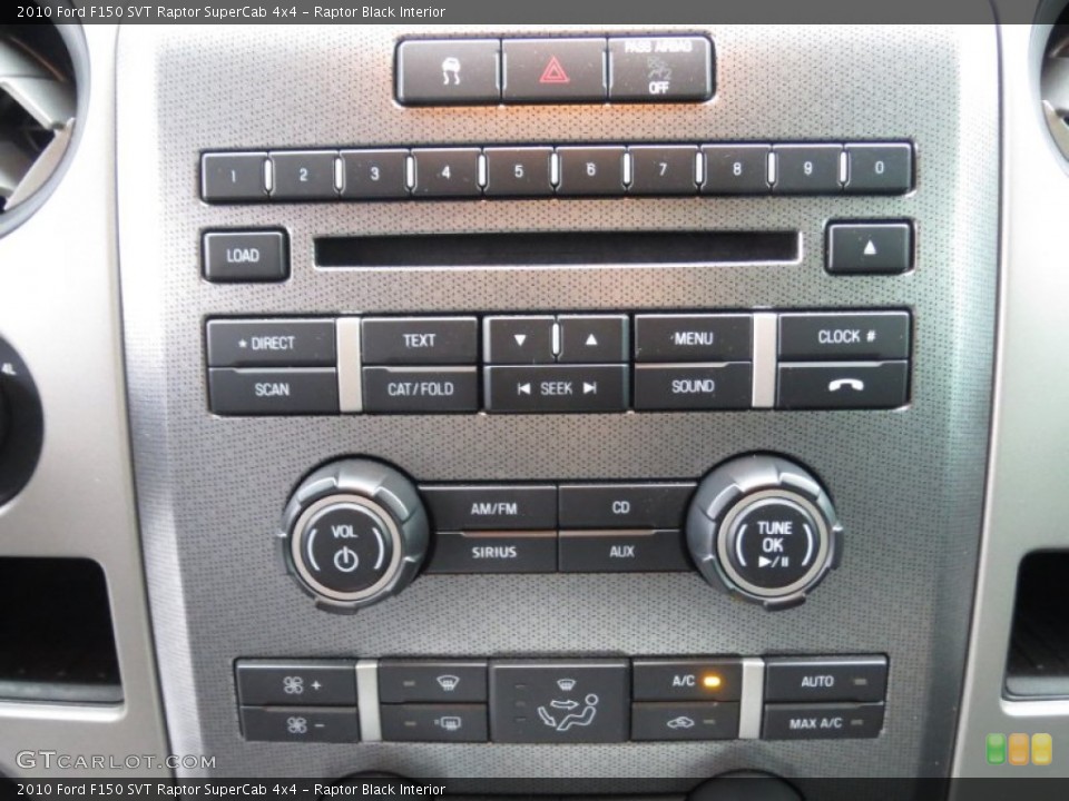 Raptor Black Interior Controls for the 2010 Ford F150 SVT Raptor SuperCab 4x4 #73465394
