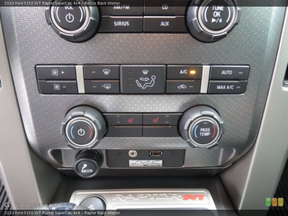 Raptor Black Interior Controls for the 2010 Ford F150 SVT Raptor SuperCab 4x4 #73465415