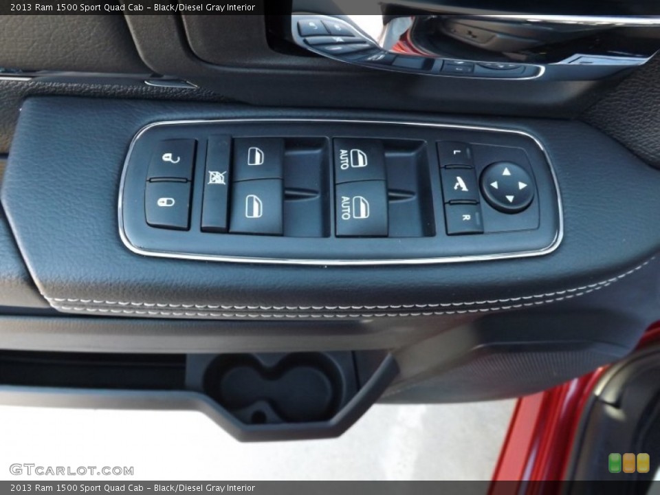 Black/Diesel Gray Interior Controls for the 2013 Ram 1500 Sport Quad Cab #73467055