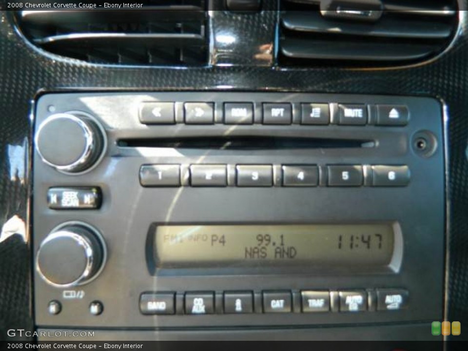 Ebony Interior Audio System for the 2008 Chevrolet Corvette Coupe #73471652