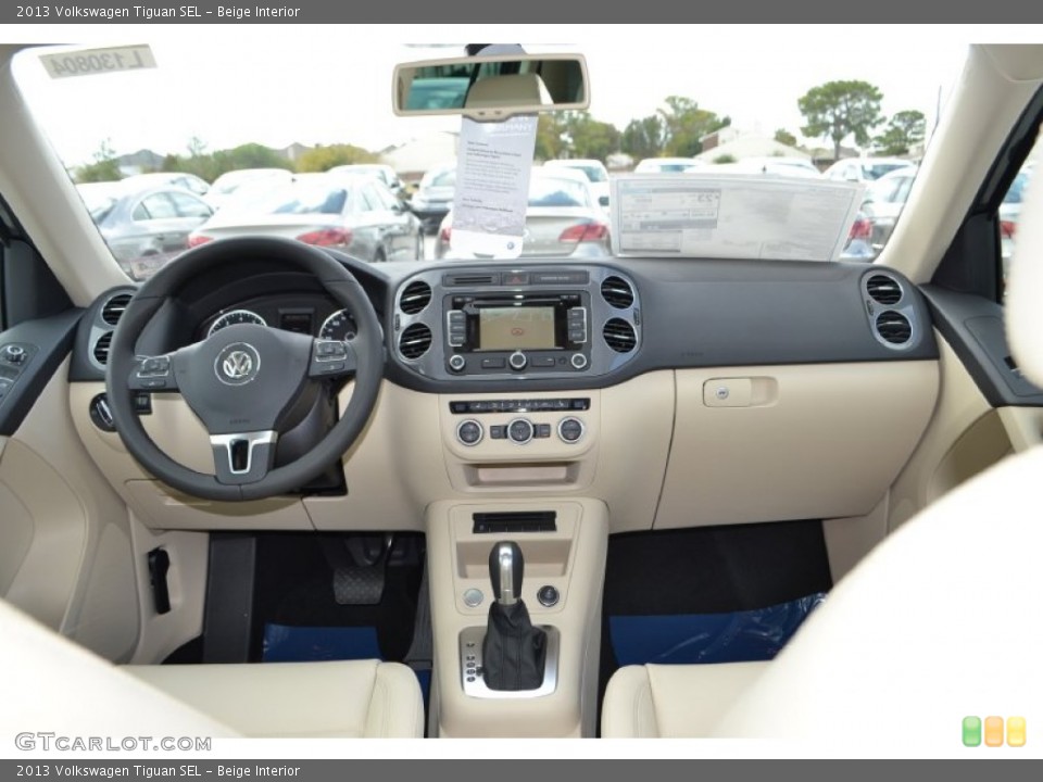 Beige Interior Dashboard for the 2013 Volkswagen Tiguan SEL #73473796
