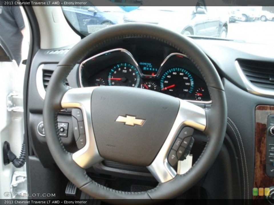 Ebony Interior Steering Wheel for the 2013 Chevrolet Traverse LT AWD #73473856
