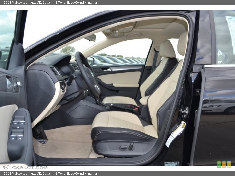 2 Tone Black/Cornsilk Interior Photo for the 2013 Volkswagen Jetta SEL Sedan #73474223