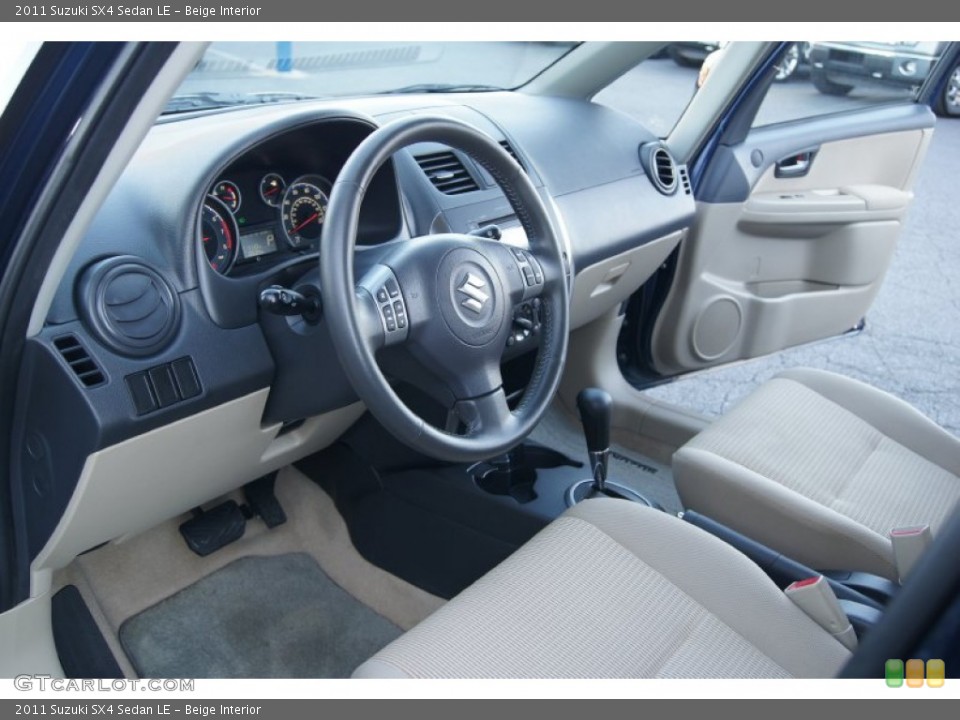 Beige 2011 Suzuki SX4 Interiors