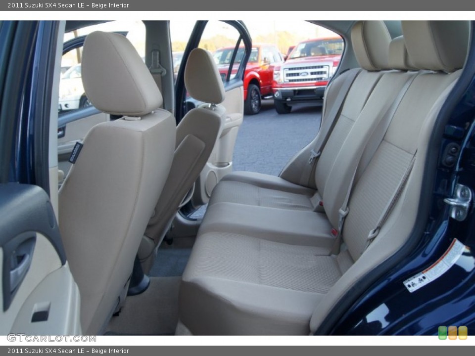 Beige Interior Rear Seat for the 2011 Suzuki SX4 Sedan LE #73476230