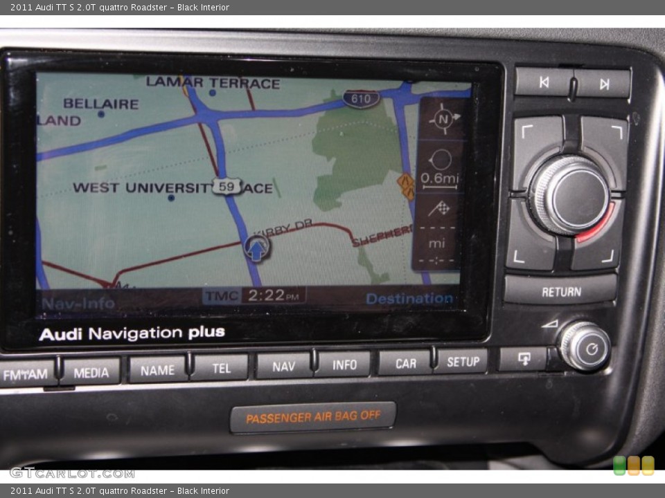 Black Interior Navigation for the 2011 Audi TT S 2.0T quattro Roadster #73477286