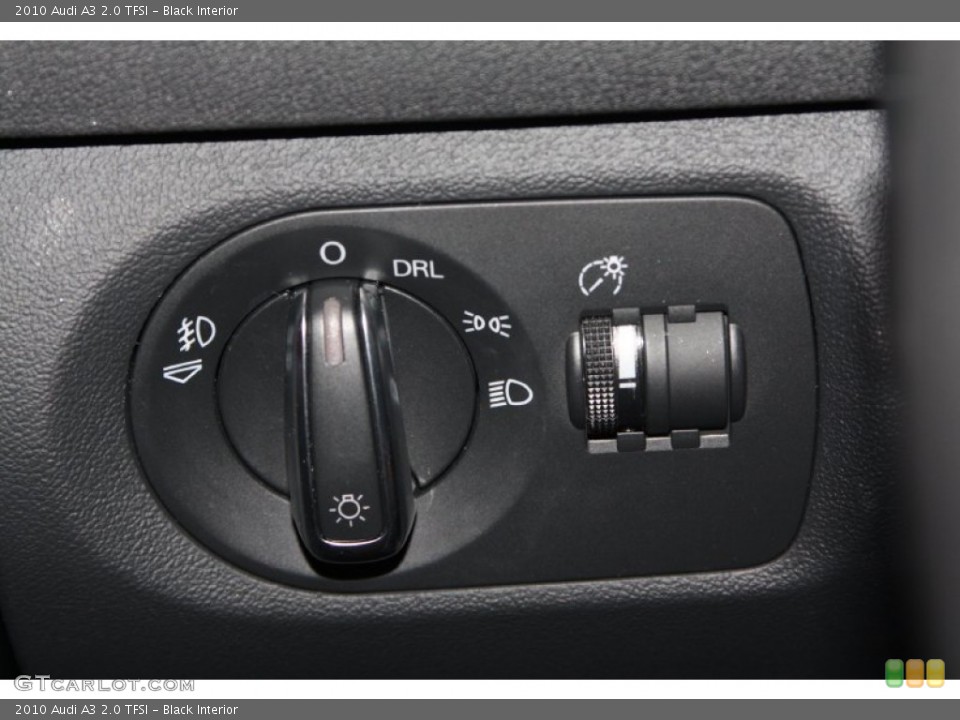 Black Interior Controls for the 2010 Audi A3 2.0 TFSI #73477697