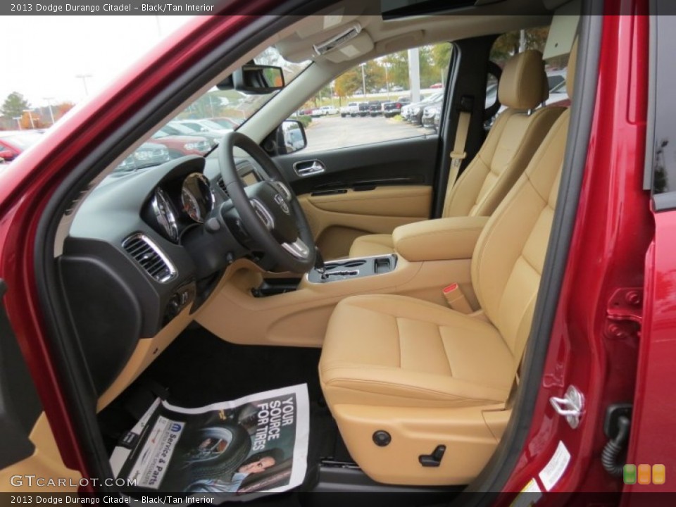 Black/Tan Interior Front Seat for the 2013 Dodge Durango Citadel #73481042