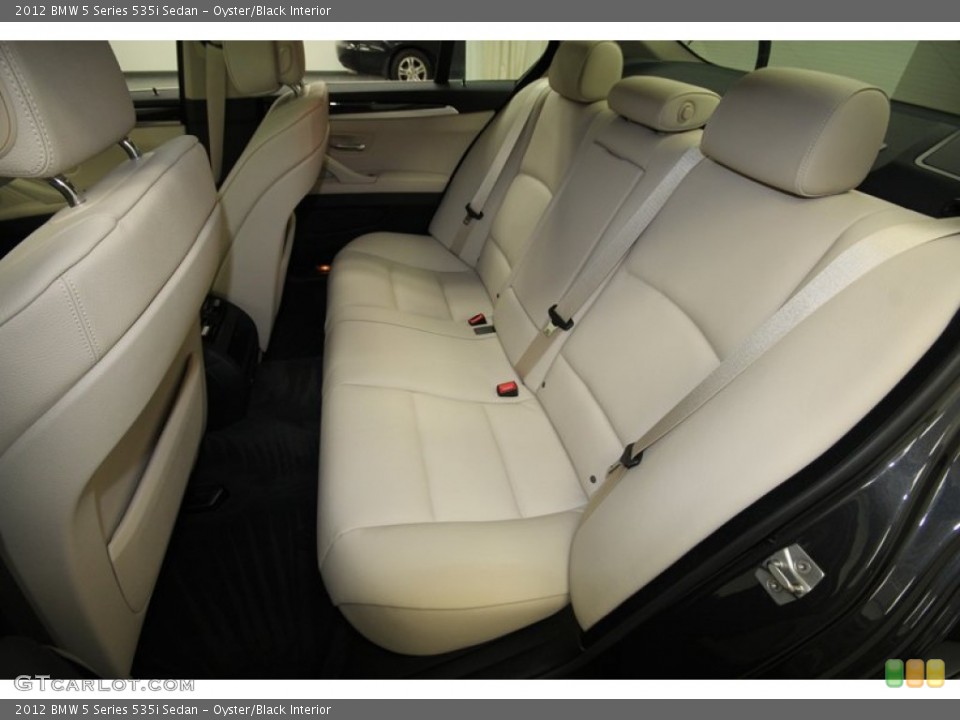 Oyster/Black Interior Rear Seat for the 2012 BMW 5 Series 535i Sedan #73483208