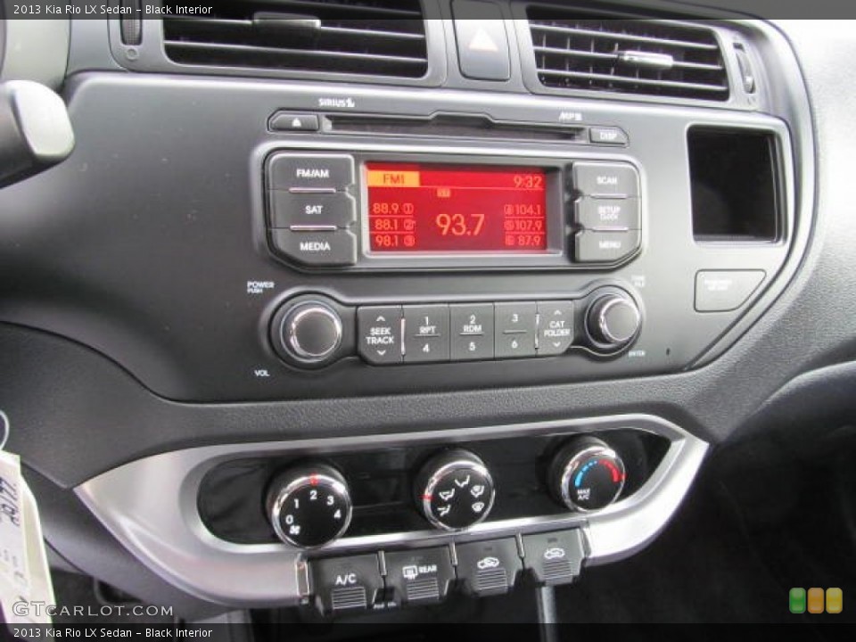 Black Interior Controls for the 2013 Kia Rio LX Sedan #73486139