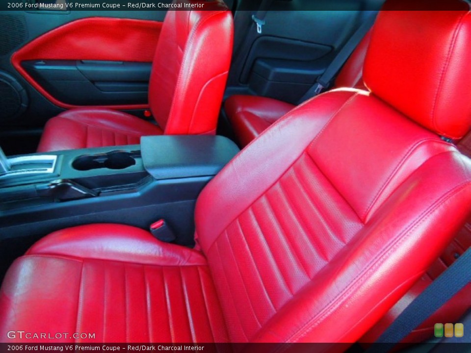 Red/Dark Charcoal Interior Front Seat for the 2006 Ford Mustang V6 Premium Coupe #73487522