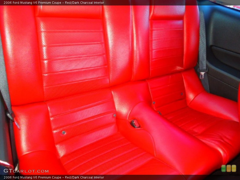 Red/Dark Charcoal Interior Rear Seat for the 2006 Ford Mustang V6 Premium Coupe #73487767