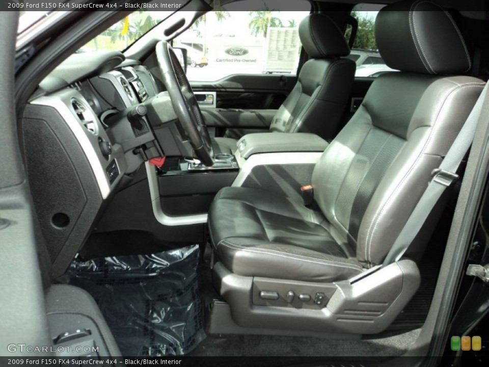 Black/Black Interior Front Seat for the 2009 Ford F150 FX4 SuperCrew 4x4 #73489250