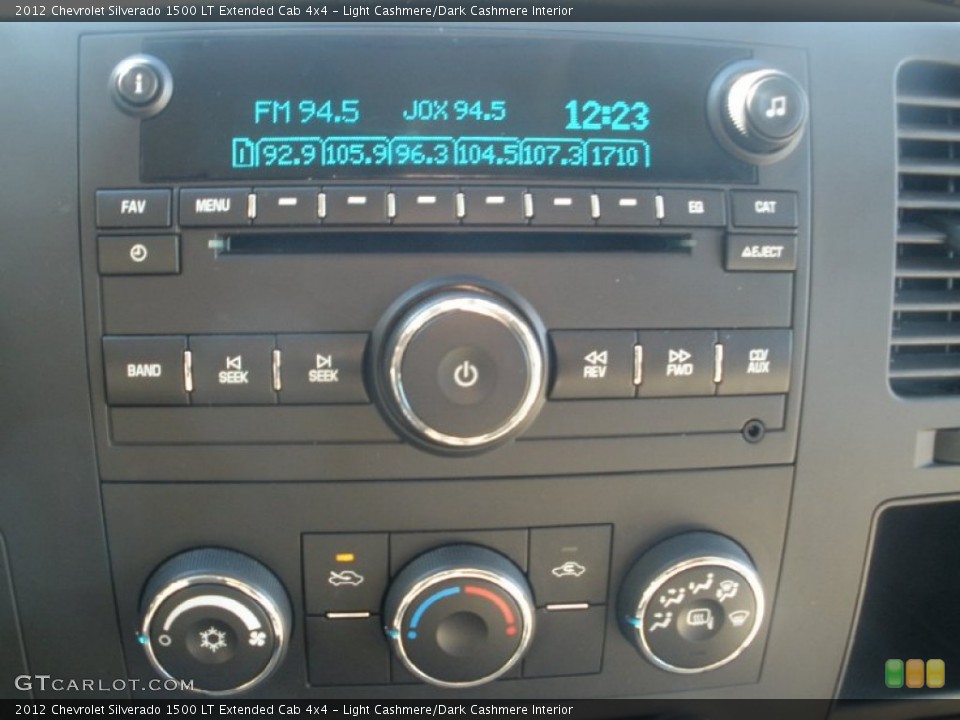 Light Cashmere/Dark Cashmere Interior Controls for the 2012 Chevrolet Silverado 1500 LT Extended Cab 4x4 #73489345