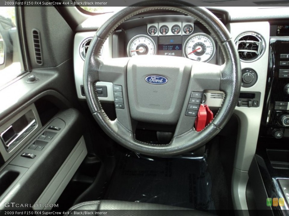 Black/Black Interior Steering Wheel for the 2009 Ford F150 FX4 SuperCrew 4x4 #73489385