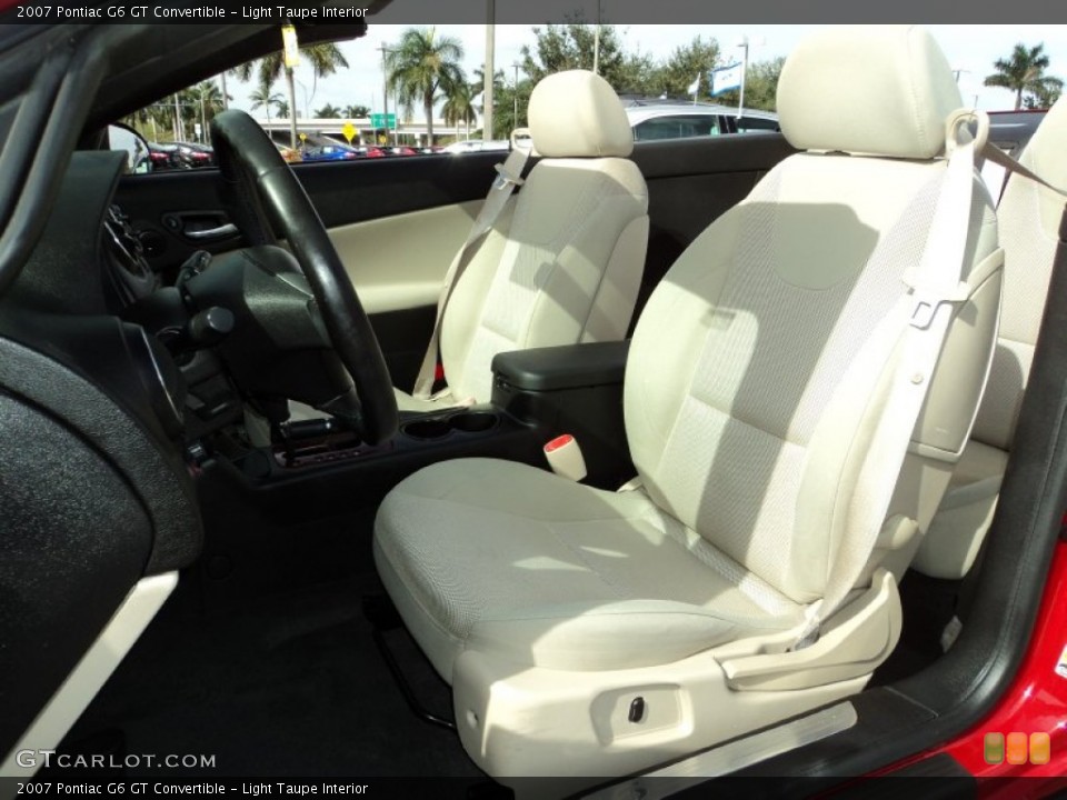 Light Taupe Interior Front Seat for the 2007 Pontiac G6 GT Convertible #73490178