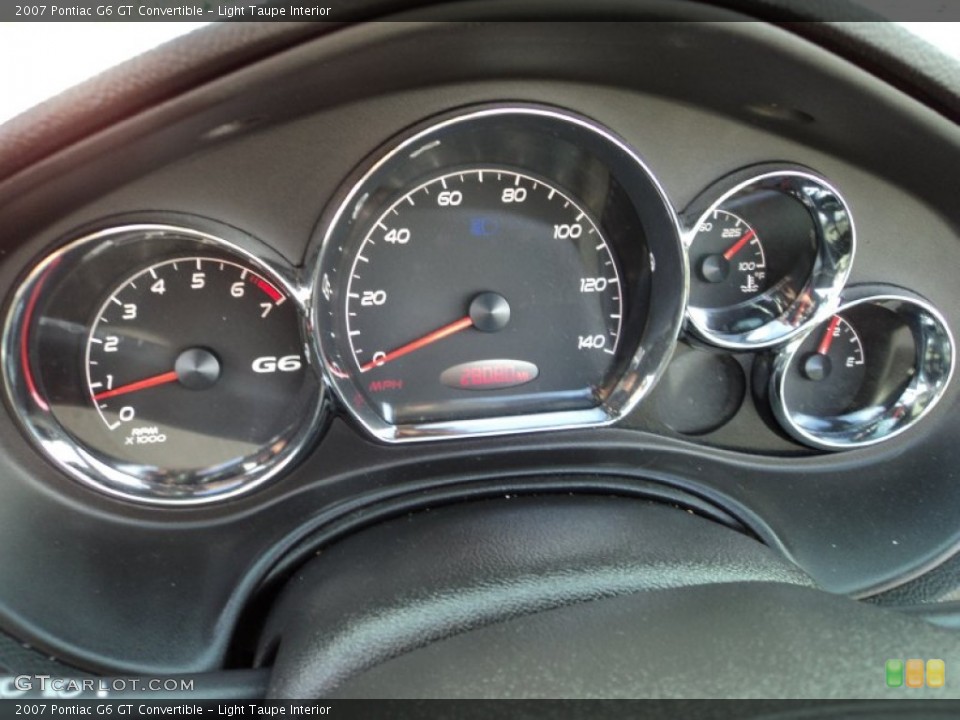 Light Taupe Interior Gauges for the 2007 Pontiac G6 GT Convertible #73490513