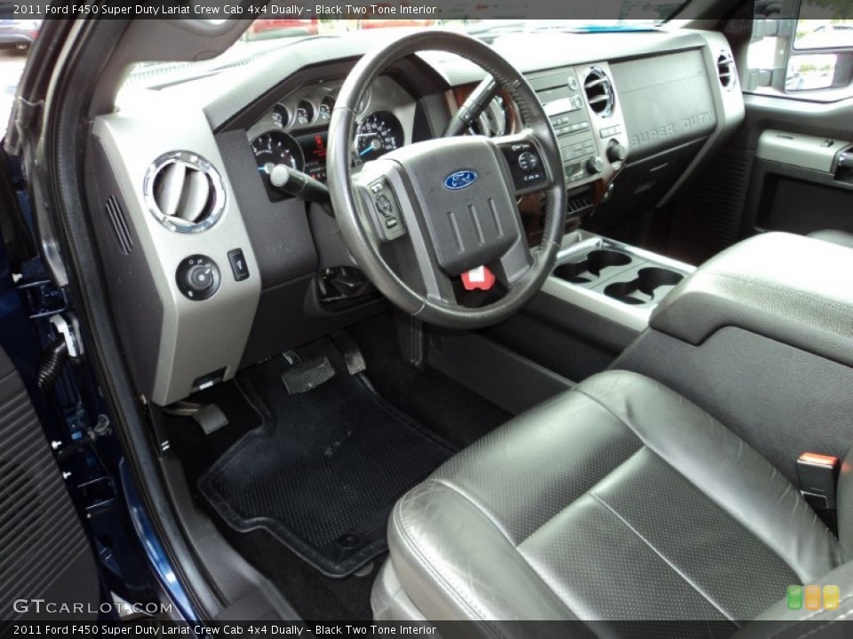 Black Two Tone Interior Prime Interior for the 2011 Ford F450 Super Duty Lariat Crew Cab 4x4 Dually #73491050
