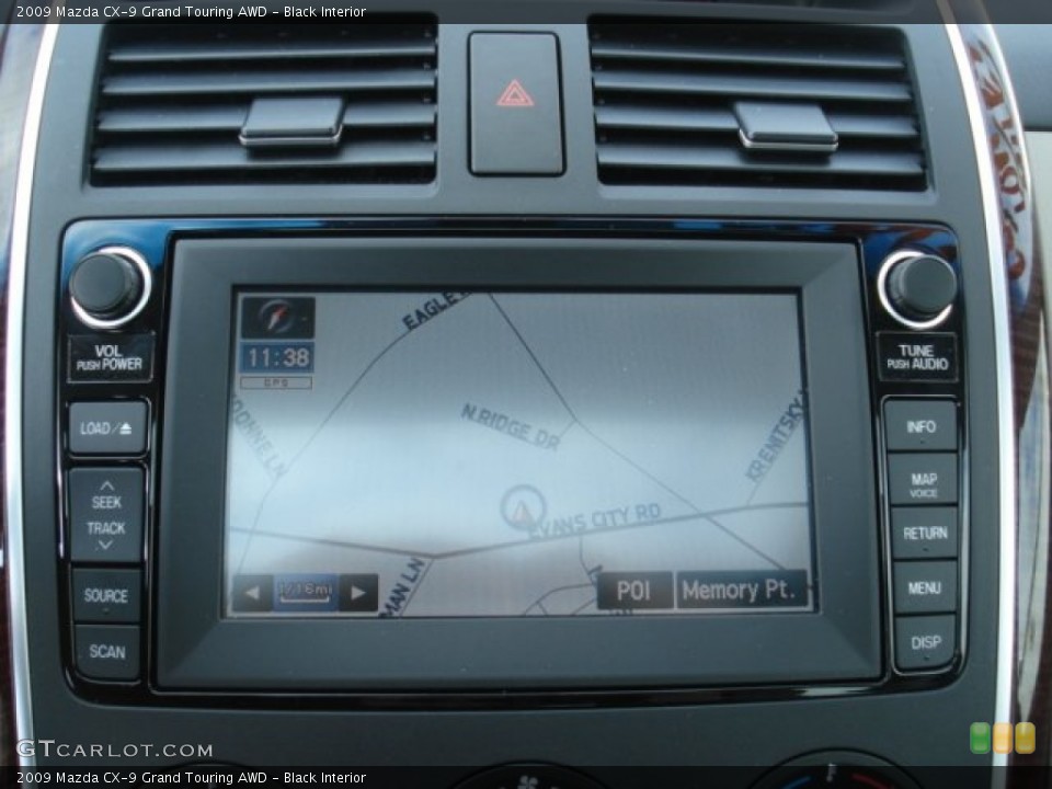 Black Interior Navigation for the 2009 Mazda CX-9 Grand Touring AWD #73493499