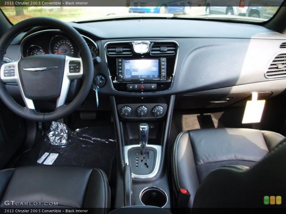 Black Interior Dashboard for the 2013 Chrysler 200 S Convertible #73494554