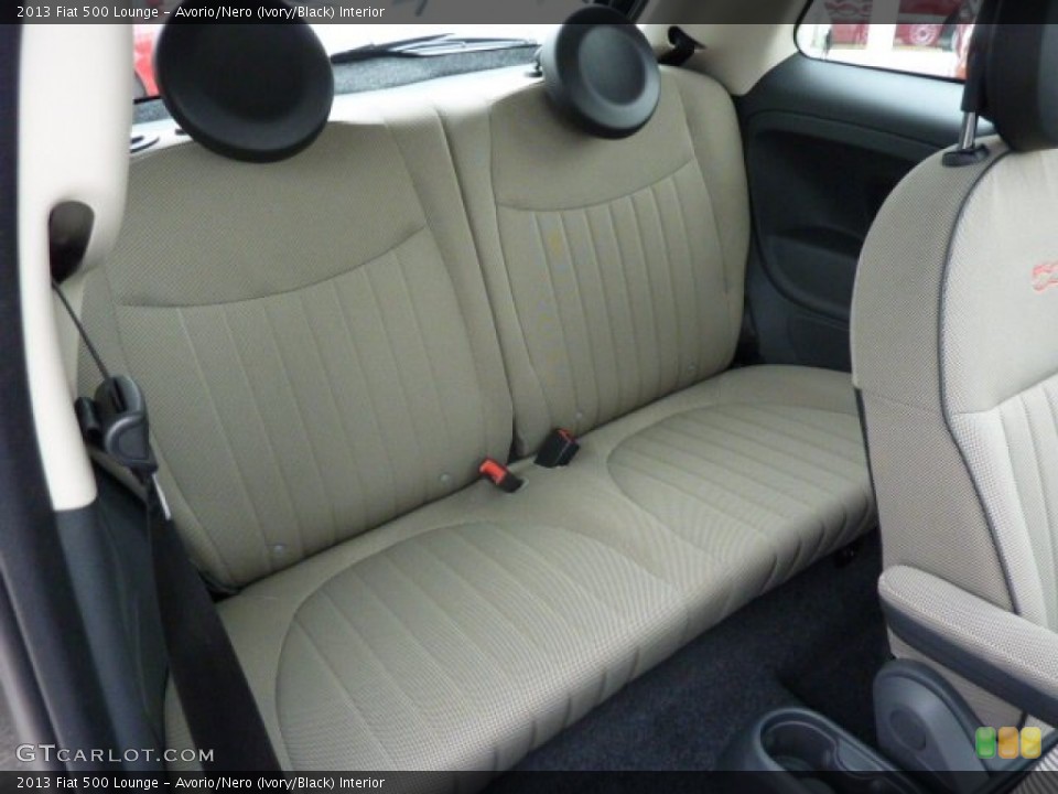 Avorio/Nero (Ivory/Black) Interior Rear Seat for the 2013 Fiat 500 Lounge #73495229