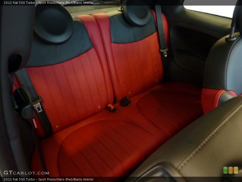 Sport Rosso/Nero (Red/Black) Interior Rear Seat for the 2013 Fiat 500 Turbo #73495472