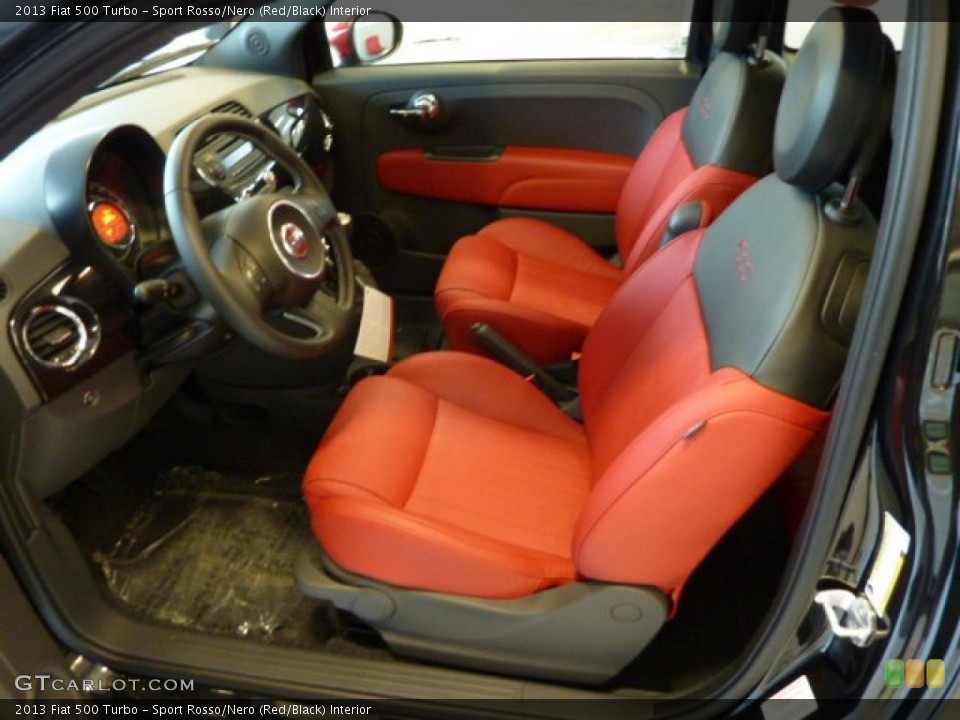 Sport Rosso/Nero (Red/Black) Interior Photo for the 2013 Fiat 500 Turbo #73495490