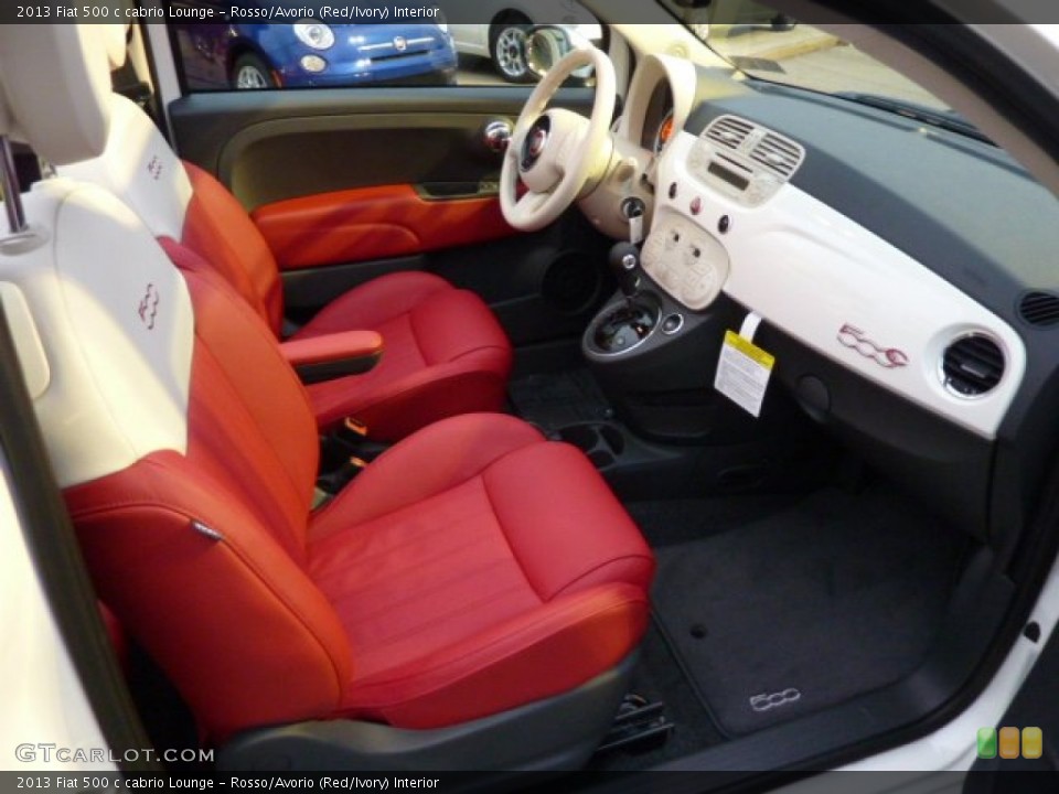 Rosso/Avorio (Red/Ivory) Interior Photo for the 2013 Fiat 500 c cabrio Lounge #73496306
