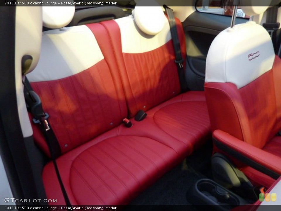 Rosso/Avorio (Red/Ivory) Interior Rear Seat for the 2013 Fiat 500 c cabrio Lounge #73496315
