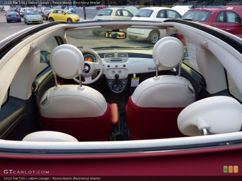 Rosso/Avorio (Red/Ivory) Interior Photo for the 2013 Fiat 500 c cabrio Lounge #73496336