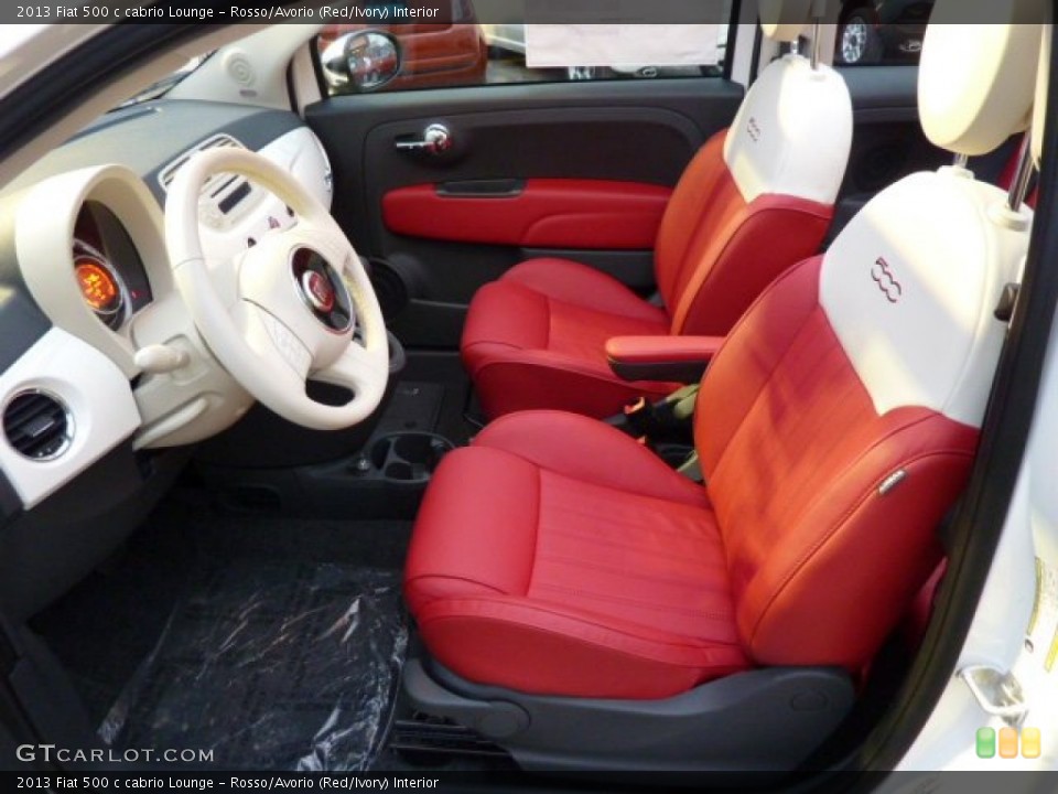 Rosso/Avorio (Red/Ivory) Interior Front Seat for the 2013 Fiat 500 c cabrio Lounge #73496352
