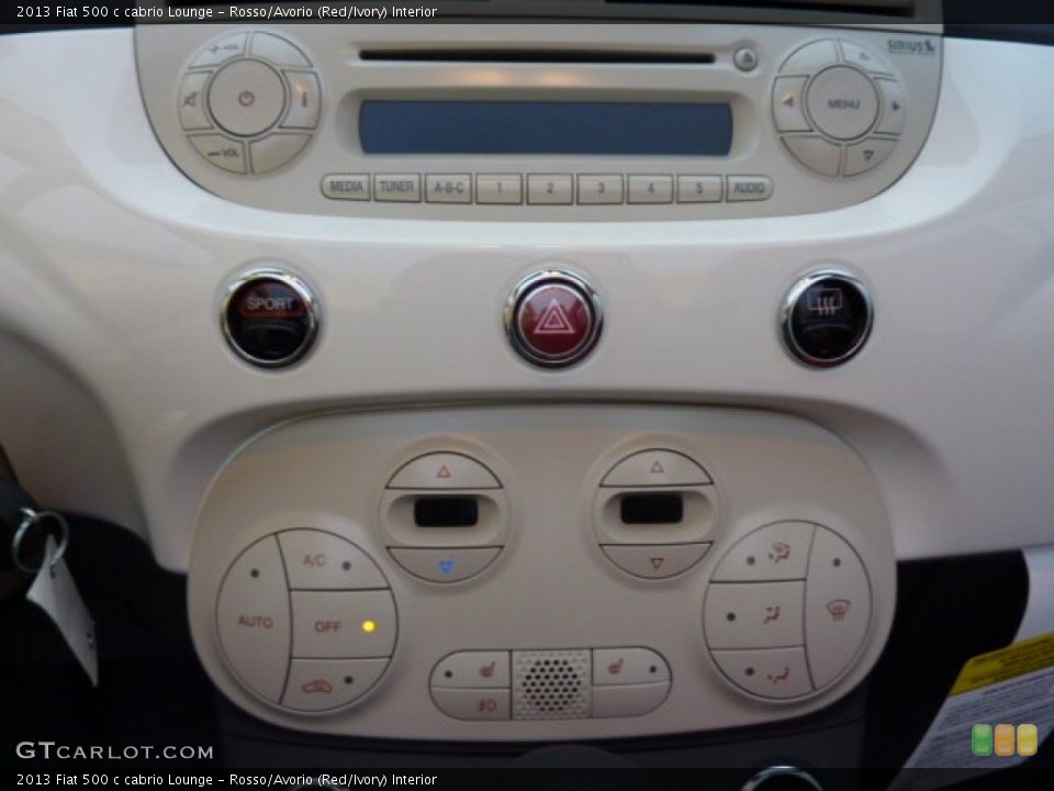 Rosso/Avorio (Red/Ivory) Interior Controls for the 2013 Fiat 500 c cabrio Lounge #73496377