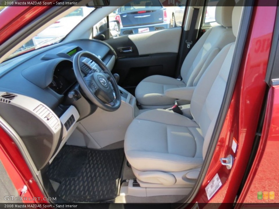 Sand Interior Front Seat for the 2008 Mazda MAZDA5 Sport #73497092