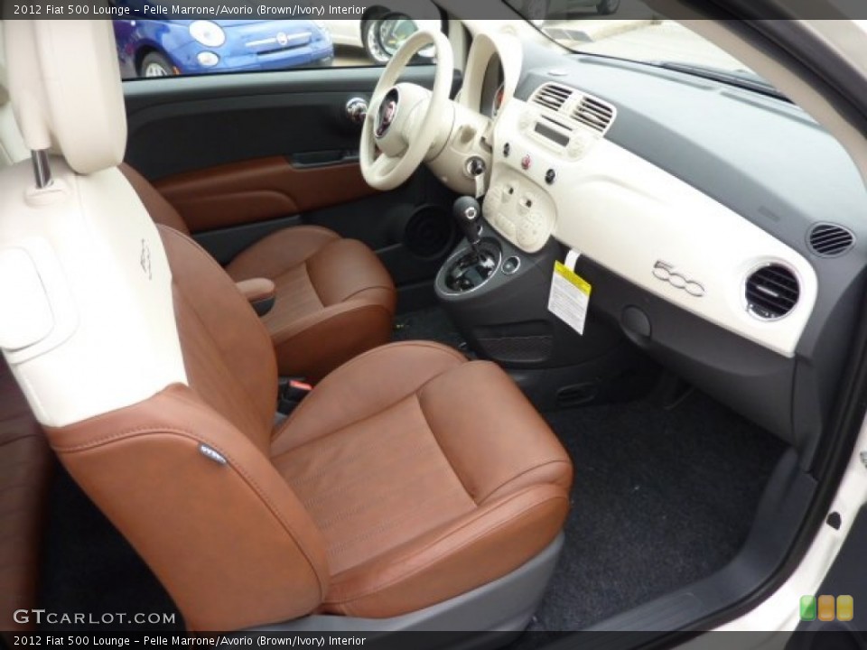 Pelle Marrone/Avorio (Brown/Ivory) Interior Photo for the 2012 Fiat 500 Lounge #73499988