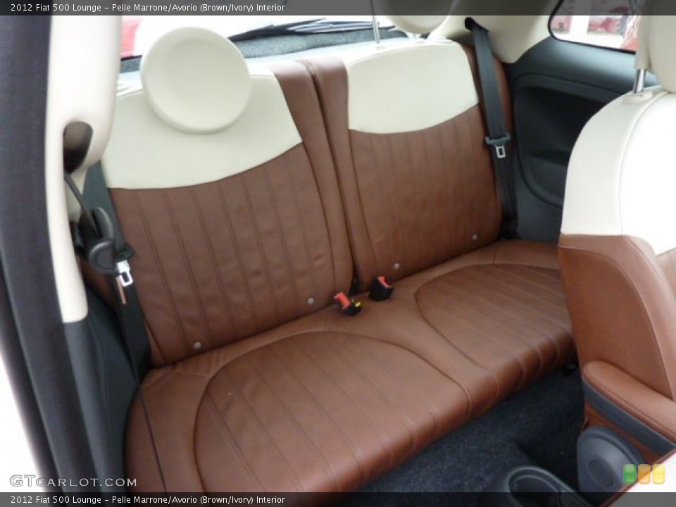 Pelle Marrone/Avorio (Brown/Ivory) Interior Rear Seat for the 2012 Fiat 500 Lounge #73500026
