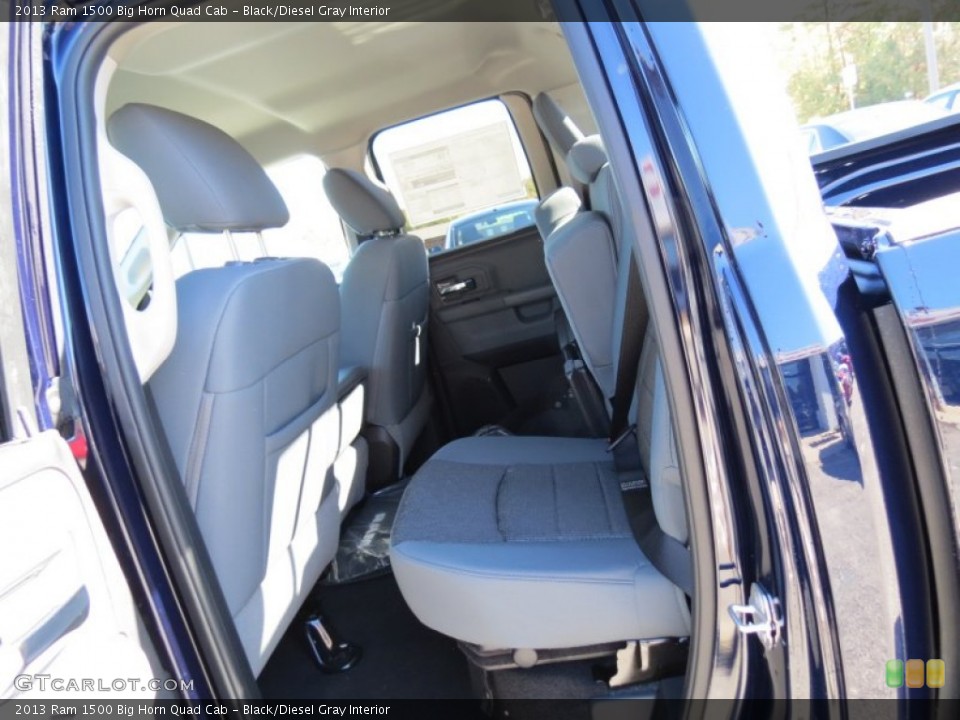 Black/Diesel Gray Interior Rear Seat for the 2013 Ram 1500 Big Horn Quad Cab #73503353