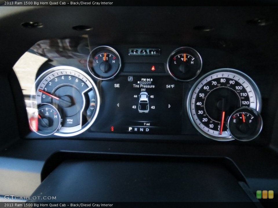 Black/Diesel Gray Interior Gauges for the 2013 Ram 1500 Big Horn Quad Cab #73503429