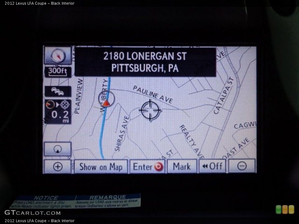 Black Interior Navigation for the 2012 Lexus LFA Coupe #73505799