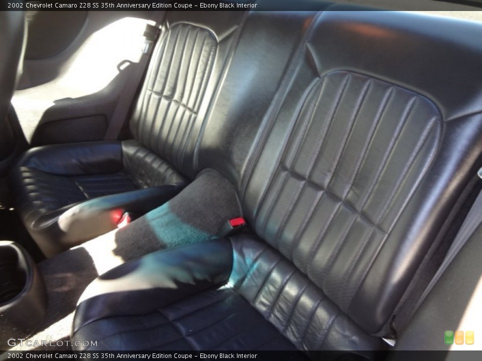 Ebony Black Interior Rear Seat for the 2002 Chevrolet Camaro Z28 SS 35th Anniversary Edition Coupe #73505958