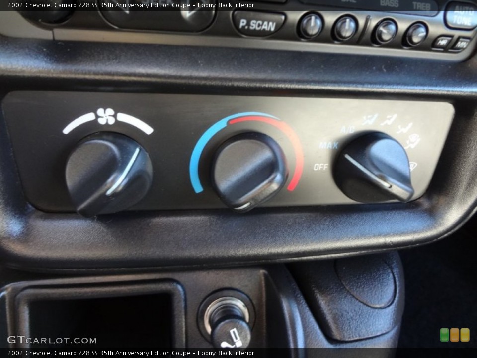 Ebony Black Interior Controls for the 2002 Chevrolet Camaro Z28 SS 35th Anniversary Edition Coupe #73506198