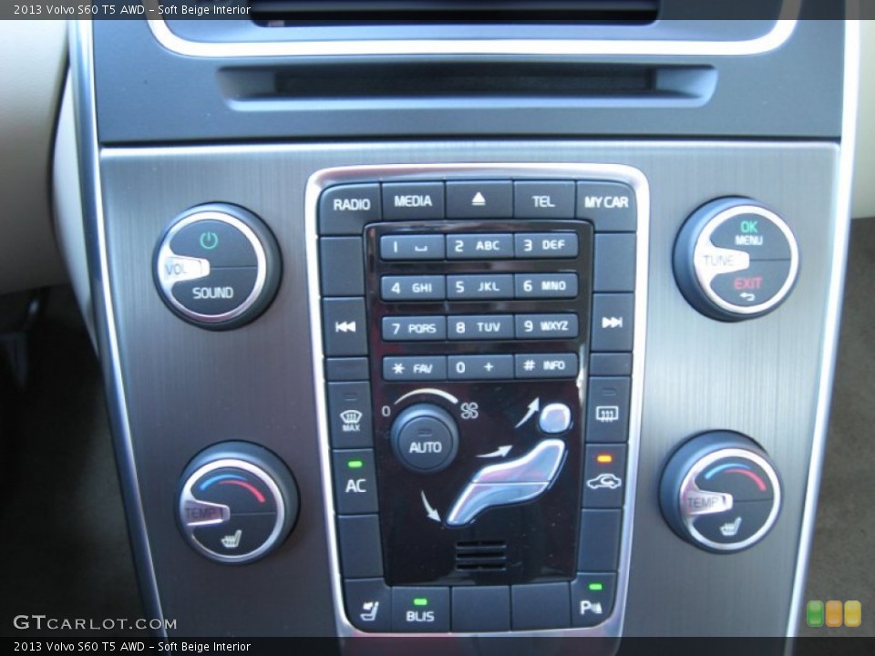 Soft Beige Interior Controls for the 2013 Volvo S60 T5 AWD #73508982