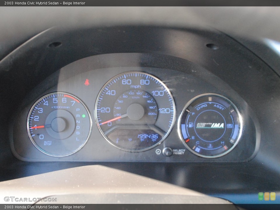 Beige Interior Gauges for the 2003 Honda Civic Hybrid Sedan #73516989