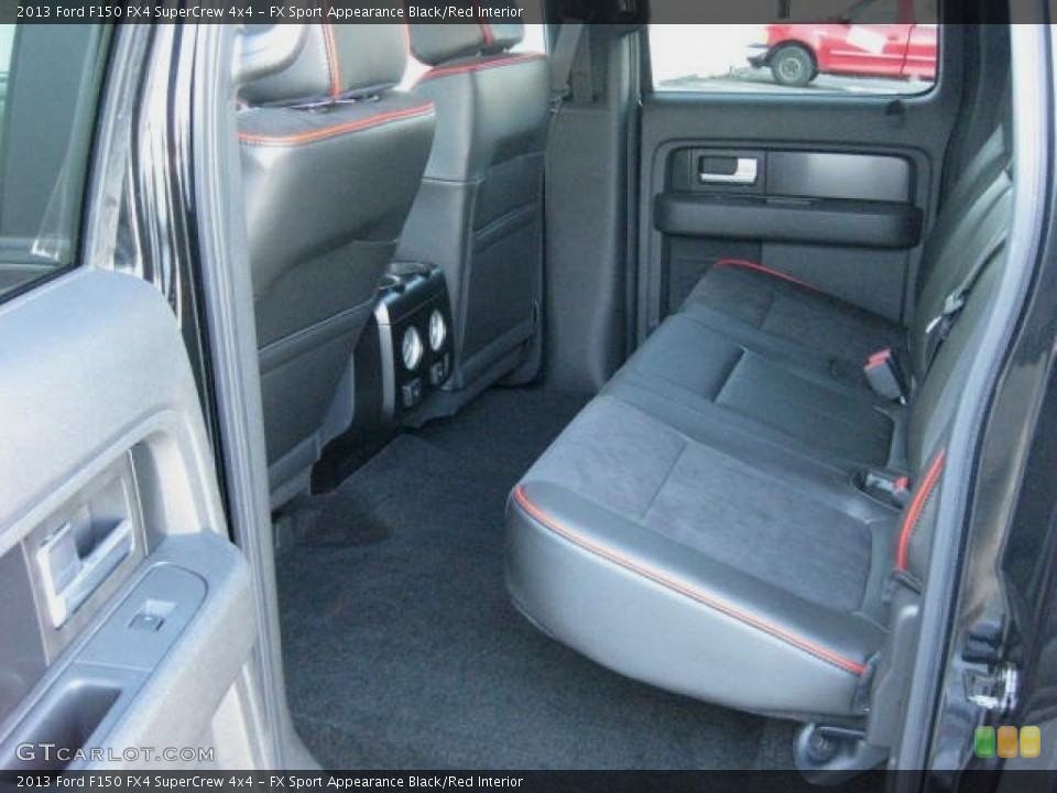 FX Sport Appearance Black/Red Interior Rear Seat for the 2013 Ford F150 FX4 SuperCrew 4x4 #73518003