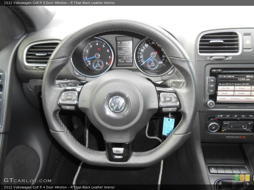 R Titan Black Leather Interior Steering Wheel for the 2012 Volkswagen Golf R 4 Door 4Motion #73519731
