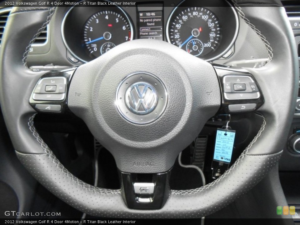 R Titan Black Leather Interior Steering Wheel for the 2012 Volkswagen Golf R 4 Door 4Motion #73519764