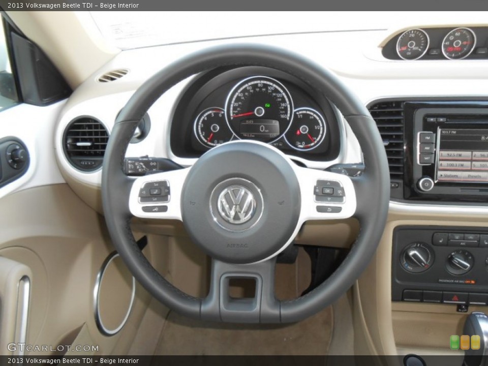 Beige Interior Steering Wheel for the 2013 Volkswagen Beetle TDI #73520313