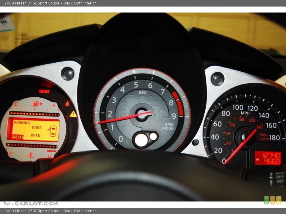 Black Cloth Interior Gauges for the 2009 Nissan 370Z Sport Coupe #73525023
